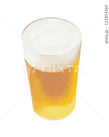 ビール（コップ）俯瞰 121954365