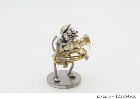 チューバを吹く猫のフィギア・メタルフィギア チューバを吹く猫のフィギア・メタルフィギア 121954916