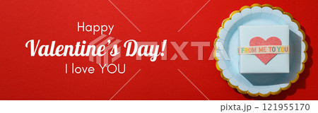 Valentine's Day, poster for the holiday of lovers. 121955170