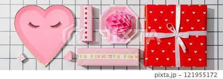Valentine's Day, poster for the holiday of lovers. 121955172