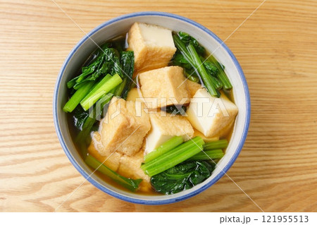 小松菜と厚揚げ 小松菜と厚揚げ 121955513