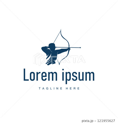 simple archer sports design simple archery logo with black arrow silhouette minimalist illustration product brand template simple archer sports design simple archery logo with black arrow silhouette minimalist illustration product brand template 121955627