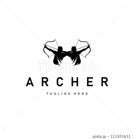 simple archer sports design simple archery logo with black arrow silhouette minimalist illustration product brand template simple archer sports design simple archery logo with black arrow silhouette minimalist illustration product brand template 121955631