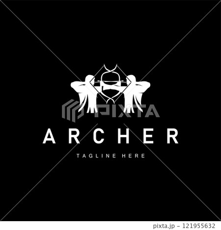 simple archer sports design simple archery logo with black arrow silhouette minimalist illustration product brand template simple archer sports design simple archery logo with black arrow silhouette minimalist illustration product brand template 121955632
