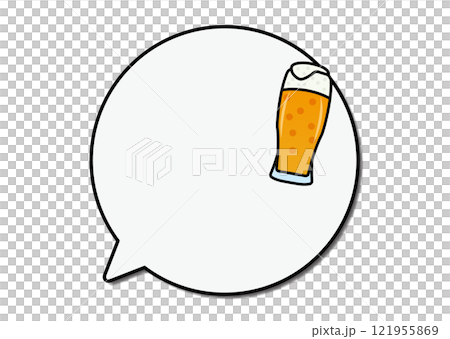 Beer and speech bubble 121955869