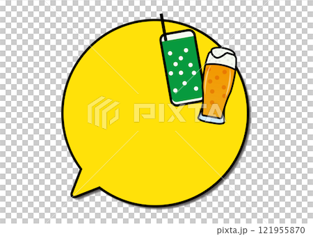 飲料和演講泡泡 飲料和演講泡泡 121955870