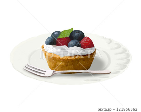 タルトケーキ（ブルーベリー&ラズベリー） 121956362