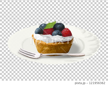 タルトケーキ（ブルーベリー&ラズベリー） 121956362