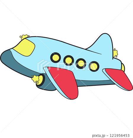 The illustration of a plane The illustration of a plane 121956453