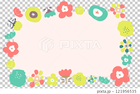 Scandinavian-style flower frame F05 Square flower frame 121956535