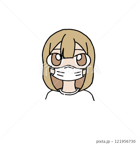 マスクをつけた女子 121956730