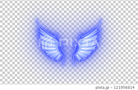 wing of angel blue light effect wing of angel blue light effect 121956814