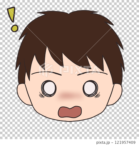 Surprised boy's face Surprised boy's face 121957409