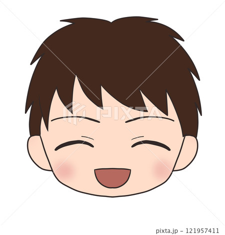 笑顔の男の子の顔 121957411