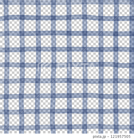Navy Blue Plaid Hand Drawn Background Pattern Overlay 121957505