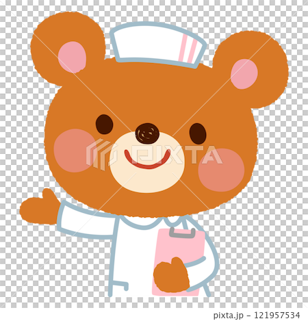 クマの看護師さん お医者さん クマの看護師さん お医者さん 121957534