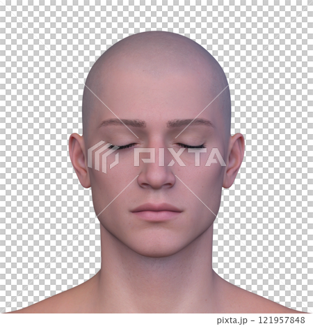 Close-up of a man's face 121957848