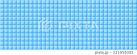 Seamless blue tile pattern. Square ceramic tiles texture for bathroom wall, kitchen floor, pool. Repeating mosaic grid background. Repeated turquoise tiled wallpaper. Vector backdrop Seamless blue tile pattern. Square ceramic tiles texture for bathroom wall, kitchen floor, pool. Repeating mosaic grid background. Repeated turquoise tiled wallpaper. Vector backdrop 121958385