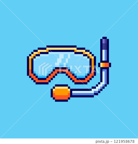Pixel art Snorkel game asset design 121958678