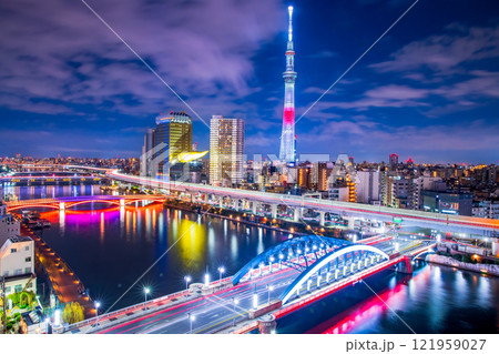 東京の街並み　夜景 121959027