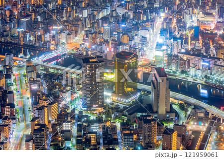東京の街並み　夜景 121959061