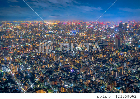 東京の街並み　夜景 121959062