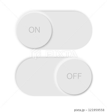 吹き出し　グレー　シルエット　スイッチ　アイコン 121959558