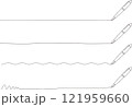 万年筆　モノクロ　線画　アンダーライン 121959660