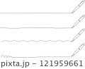 万年筆　モノクロ　線画　透過　アンダーライン 121959661