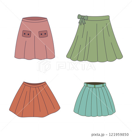 Girl Outfit Collection of Cute Colorful Skirt Fashion 121959850
