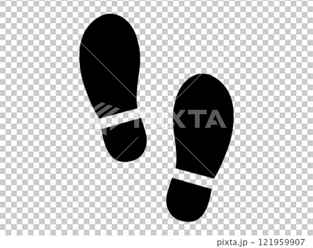 Shoe footprint icon (silhouette) 121959907