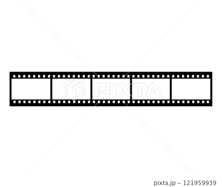 ネガフィルムのシンプルな白黒イラスト ネガフィルムのシンプルな白黒イラスト 121959939