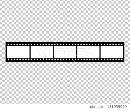 ネガフィルムのシンプルな白黒イラスト ネガフィルムのシンプルな白黒イラスト 121959939