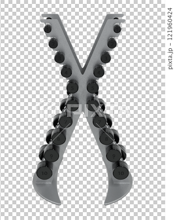 Gym Dumbbell rack in X shape, a stand for weightlifting gym equipment 121960424