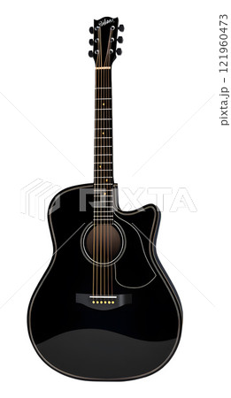 classical guitar. acoustic guitar on transparent background.  121960473