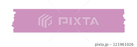 マスキングテープ　紫　シルエット　単体　ベクター 121961026