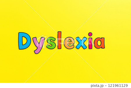 Colorful text Dyslexia 121961129