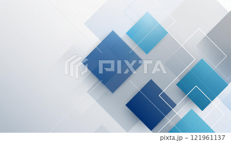 いくつかの四角形が重なる青とグレーの抽象的背景 いくつかの四角形が重なる青とグレーの抽象的背景 121961137
