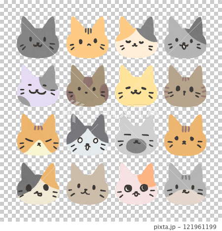 猫のアイコンセット 121961199