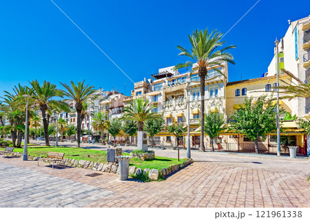Seafront of Sitges,a beautiful town near Barcelona. 121961338