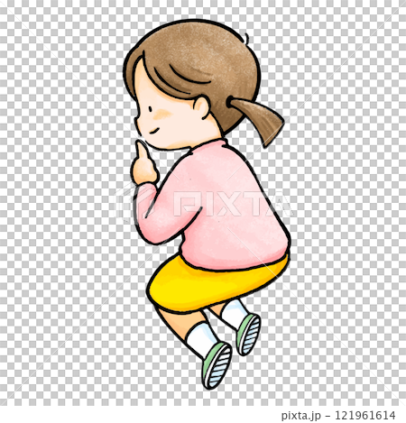 ないしょ話をしている女の子のイラスト1 121961614