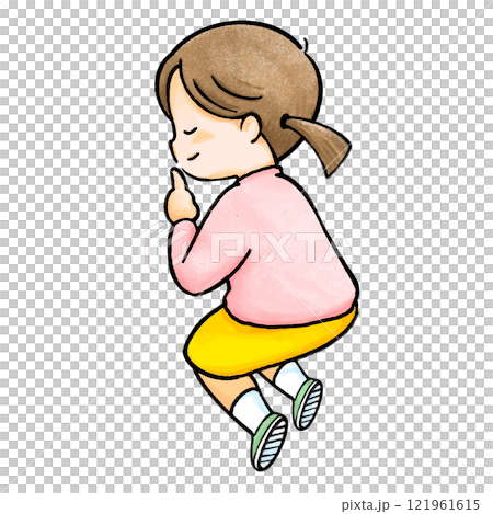 ないしょ話をしている女の子のイラスト2 121961615