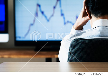 チャートを見るビジネスマン 121962256