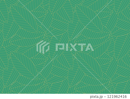 落ち葉のシームレスパターン、葉っぱのリピートパターン、植物のリピートパターン、植物のバックグラウンド 落ち葉のシームレスパターン、葉っぱのリピートパターン、植物のリピートパターン、植物のバックグラウンド 121962416