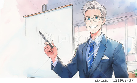 活き活きと仕事をしているミドル世代の男性 活き活きと仕事をしているミドル世代の男性 121962437