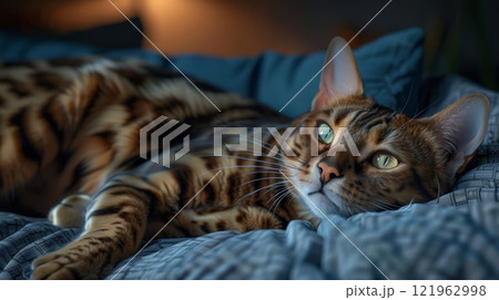 寝転んだ子猫 121962998