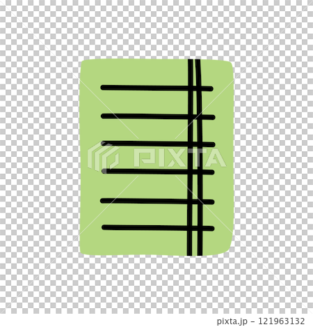 Doodle Paper Piece icon hand drawn in a modern minimalistic style 121963132