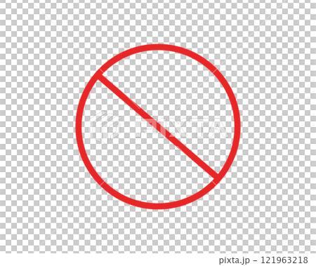 Simple illustration of a red prohibition sign Simple illustration of a red prohibition sign 121963218
