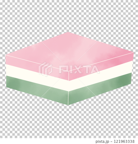 菱餅　水彩風イラスト 121963338