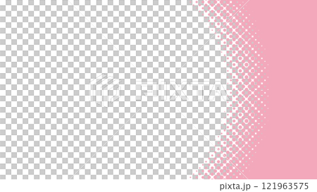 Halftone frame pink right curve 121963575